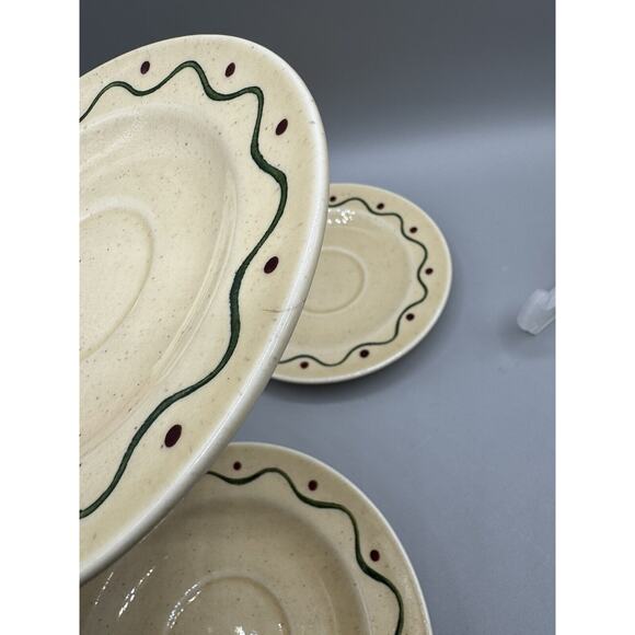 Metlox Poppytrail Saucer Tea Cup Set 6 California Provincial Chicken Vintage - Picture 6 of 8